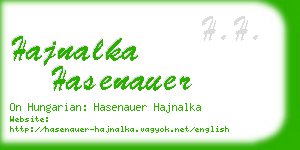 hajnalka hasenauer business card